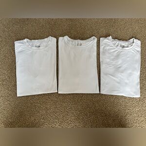 3pc 32 Degrees Cool Men’s Basic Short Sleeve T Shirts White Color Medium Size
